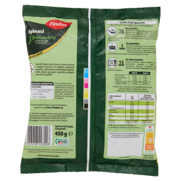 Findus Ciuffetti di Spinaci Primavera 450 g