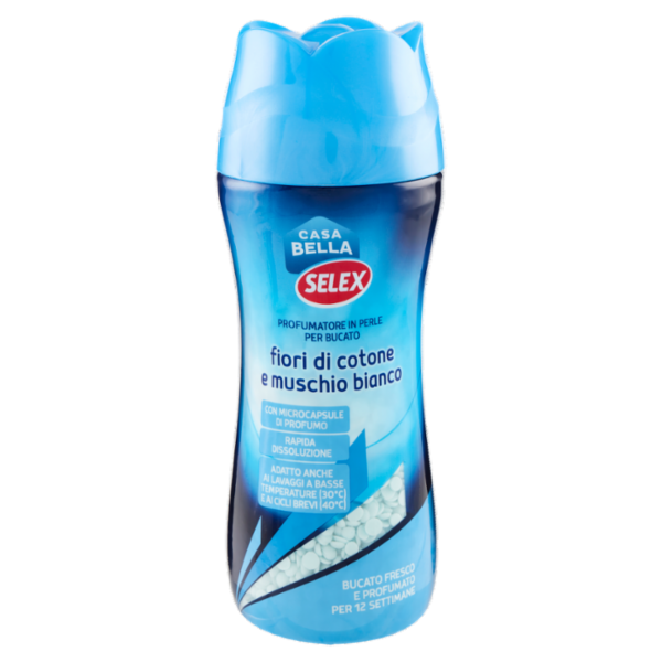 Selex Casa Bella Profumatore in Perle per Bucato Fiori di Cotone e Muschio Bianco 260 g