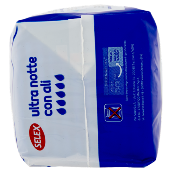 Selex Assorbenti Ultra Sottili Notte con Ali in Bustine Singole 12 pezzi