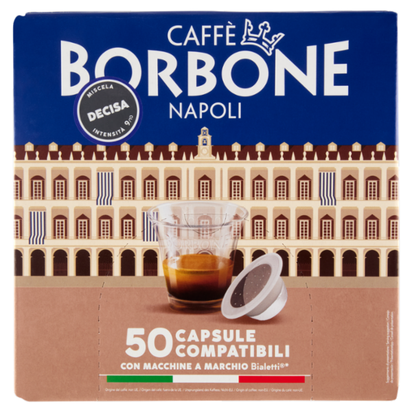 Caffè Borbone Miscela Decisa Capsule Compatibili con Macchine a Marchio Bialetti* 50 x 6 g