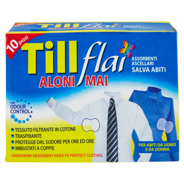 Till flai Assorbenti Ascellari Salva Abiti 10 pezzi