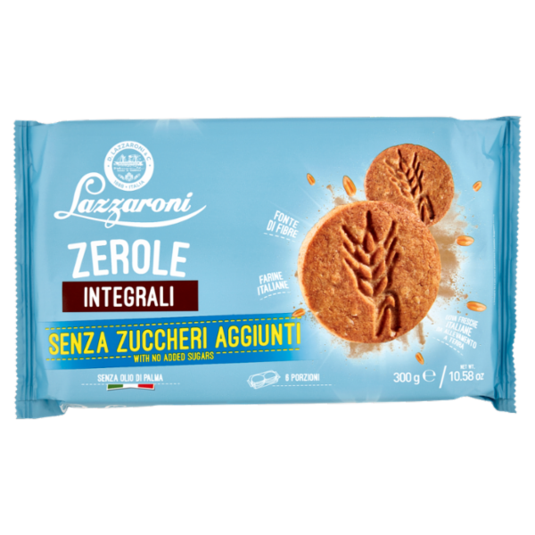 Lazzaroni Senza Zuccheri Aggiunti Zerole Integrali 300 g