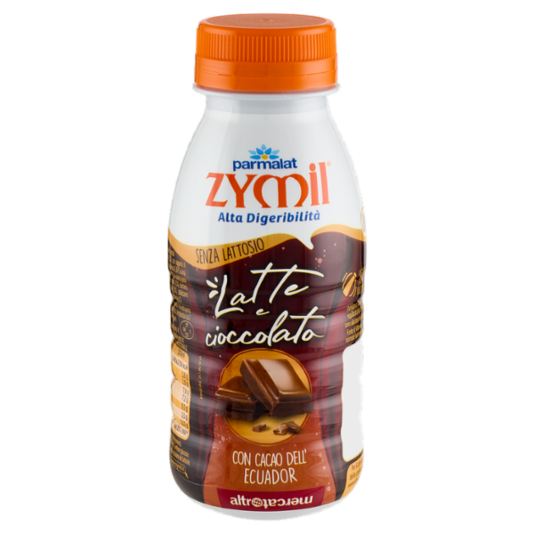 Zymil Alta Digeribilità Senza Lattosio Latte e cioccolato con Cacao dell'Ecuador altromercato 250 ml