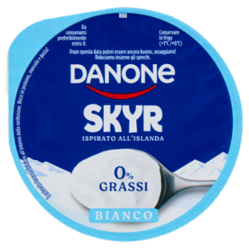 DANONE Skyr, Yogurt Ispirato All'Islanda, 0% Grassi, Cremoso, Ricco In Proteine, Bianco, 150g