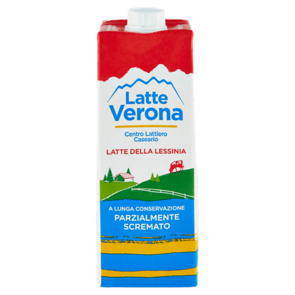 Latte Verona Latte della Lessinia a Lunga Conservazione Parzialmente Scremato 1 litro