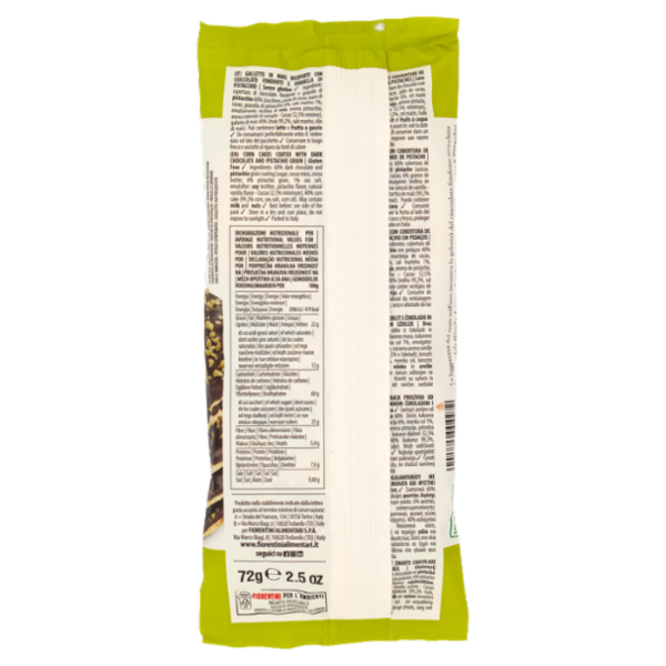 Fiorentini le Originali Choco Mais Gallette di Mais Fondente & Pistacchio 72 g