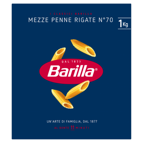 Barilla Pasta Mezze Penne Rigate n.70 1Kg