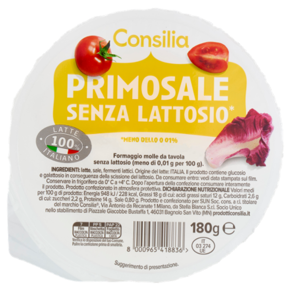Consilia Primosale Senza Lattosio 180 g