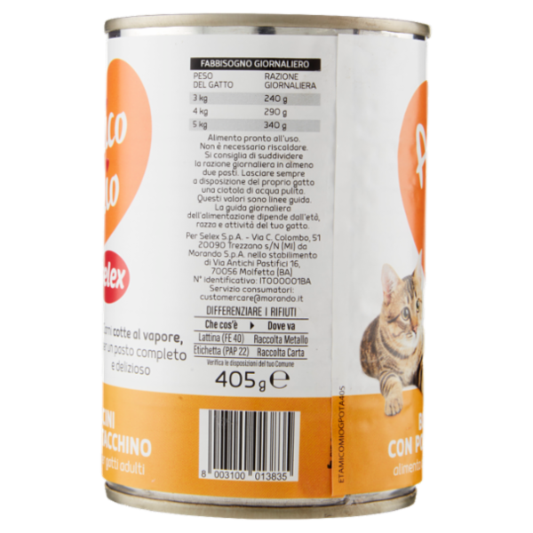 Selex Amico Mio Bocconcini per Gatto con Pollo e Tacchino 405 g