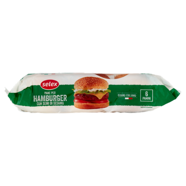 Selex Pane per Hamburger con Sesamo 6 pezzi 300 g