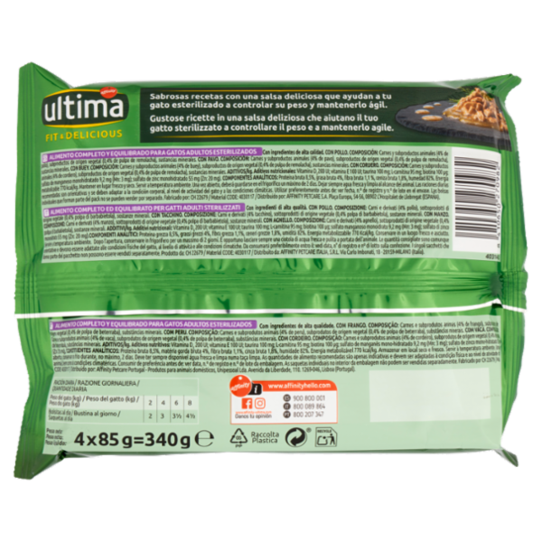 ultima Cat Fit & Delicious Sterilizzati 4 x 85 g