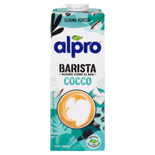 ALPRO Barista Cocco, Bevanda 100% Vegetale, Naturalmente Senza Lattosio, Schiuma Perfetta 1L