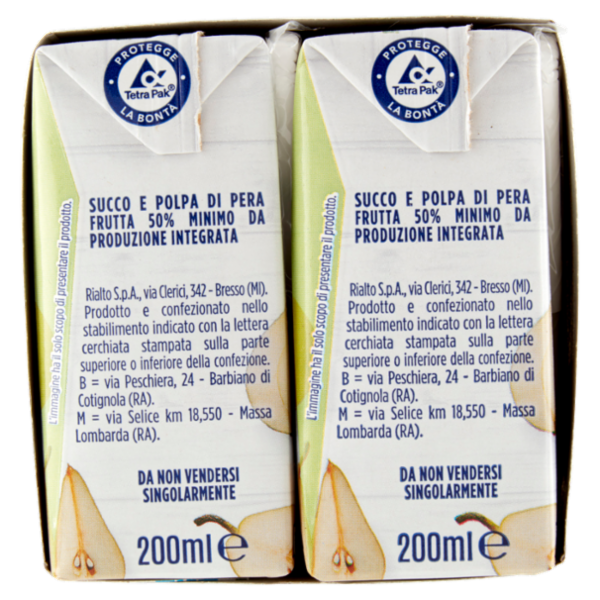 IL GIGANTE Succo e Polpa di Pera 6 x 200 ml