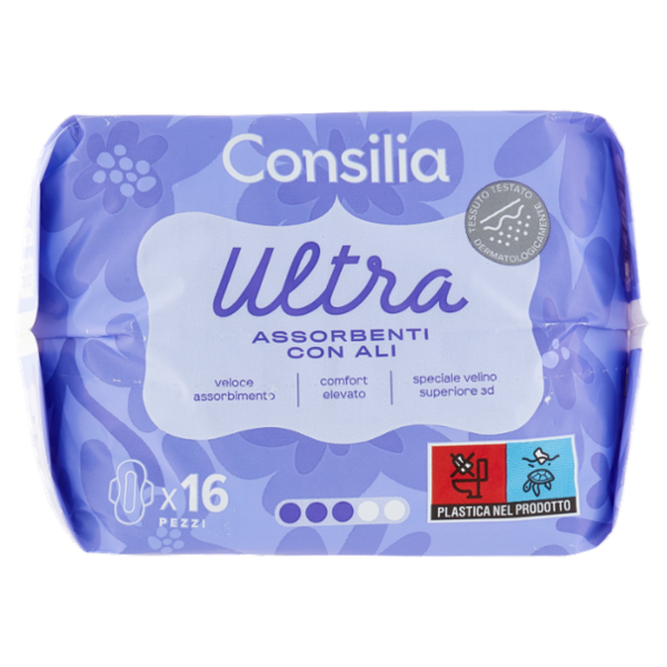 Consilia Assorbenti Ultra Giorno con Ali 16 pezzi