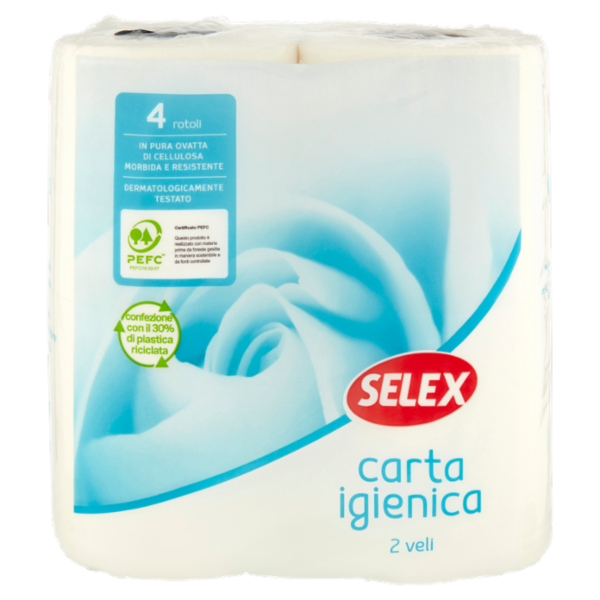 Selex Carta Igienica 2 Veli 4 Rotoli