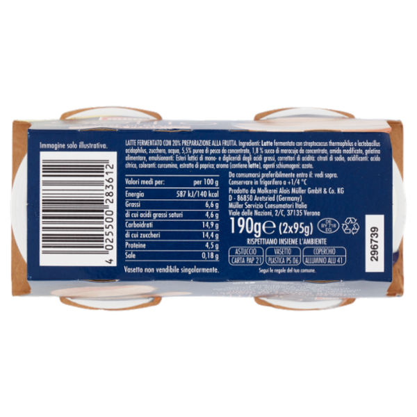 müller Soffio Mousse di Bianco alla Pesca 2 x 95 g