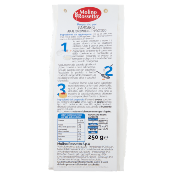 Molino Rossetto Pro+ Pancakes + Proteine 250 g
