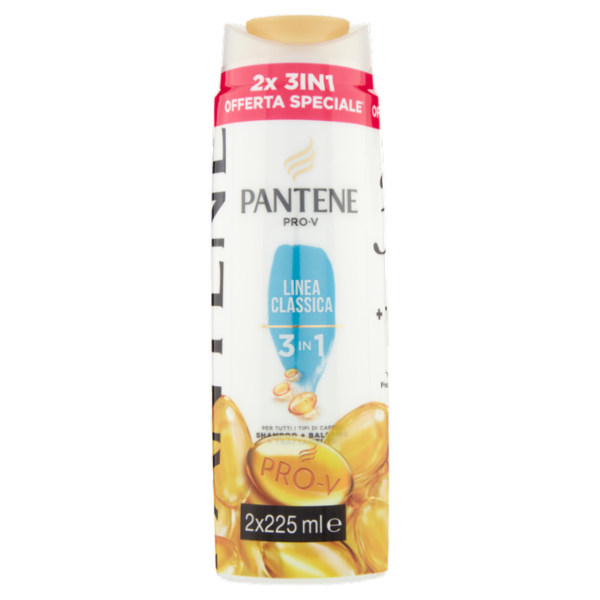 Pantene Pro-V 3in1 Shampoo+Balsamo+Trattamento Linea Classica 2x225 ml