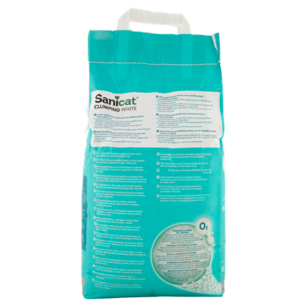 Sanicat Clumping White Lettiera agglomerante bianca 8 L