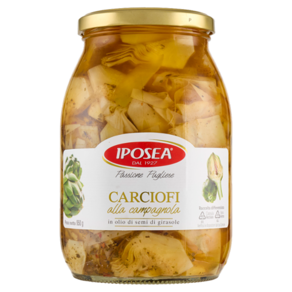 Iposea Carciofi alla campagnola in olio di semi di girasole 950 g