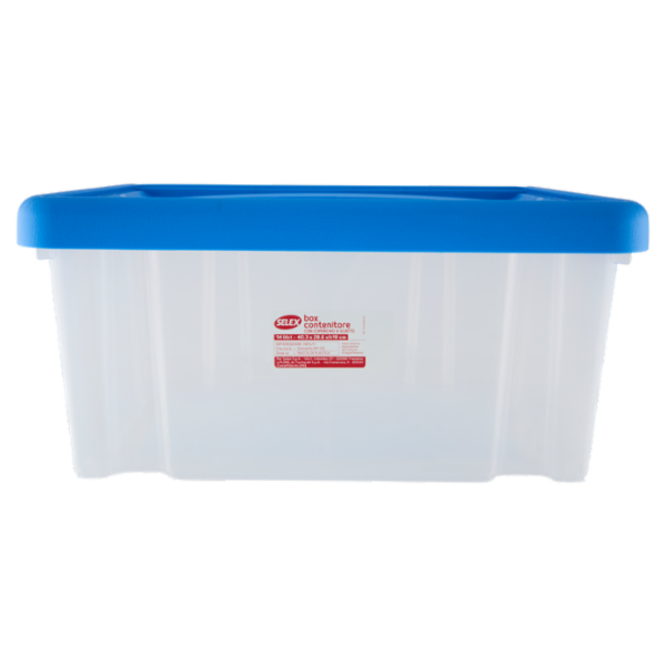 Selex Contenitore con Coperchio a Scatto Azzurro 14 L