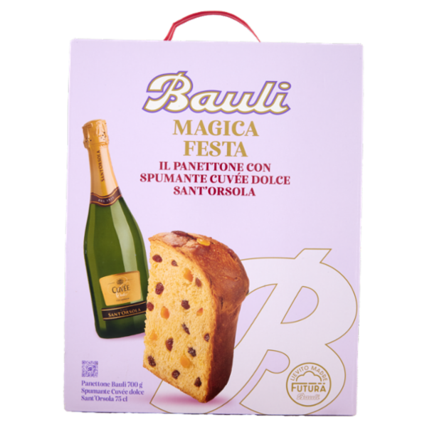 Bauli Magica Festa Panettone Bauli 700 g + Spumante Cuvée dolce Sant'Orsola 75 cl
