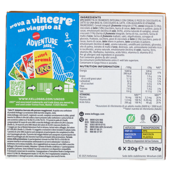 Kellogg's Special K Cioccolato al Latte 6 x 20 g