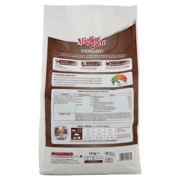 Migliorgatto Sterilized Croccanti Prelibatezze con Delizioso Salmone 1,5 kg