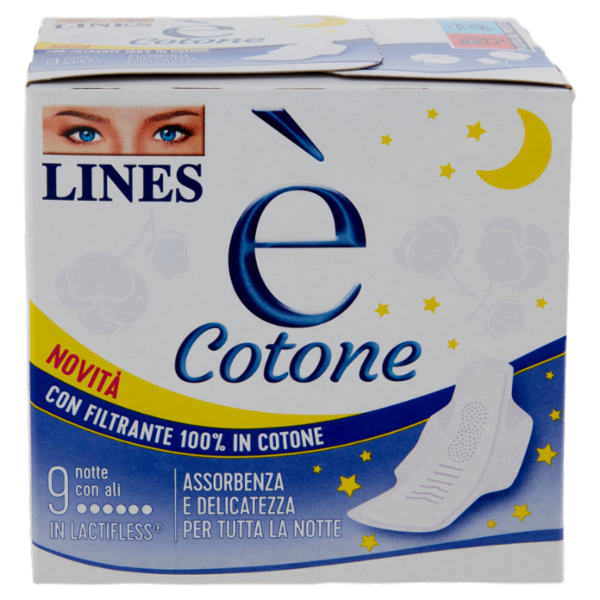 Lines è Cotone notte con ali 9 pz