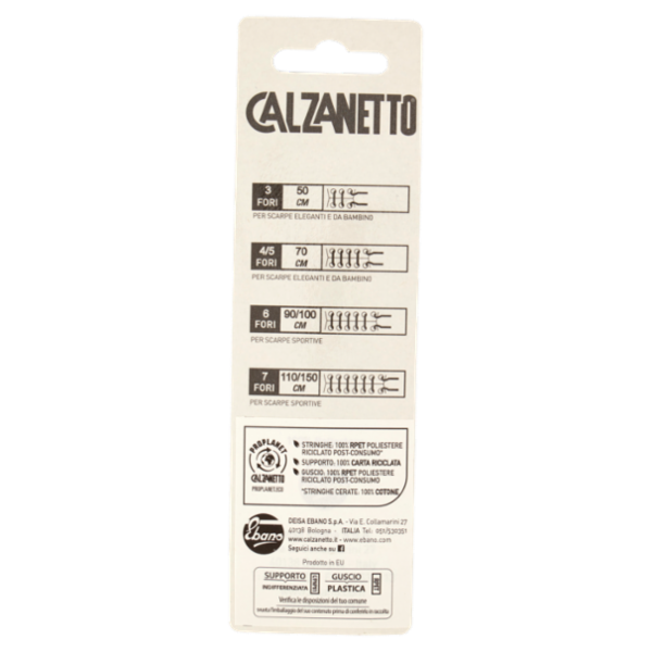 Calzanetto Stringa Tonda 150 cm Nera 1 Paio