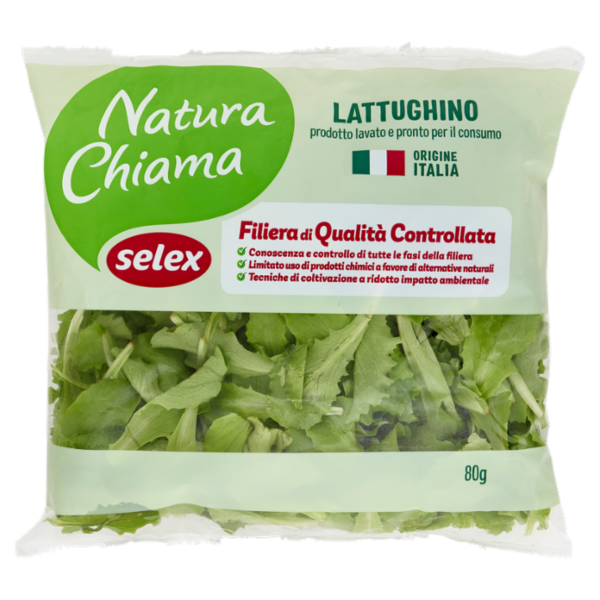 Selex Natura Chiama Lattughino Lavato e Pronto per il Consumo 80 g