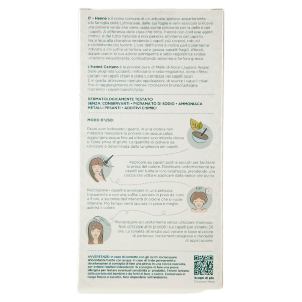 Naturaverde Natural Beauty Henné Capelli Castano 100 g