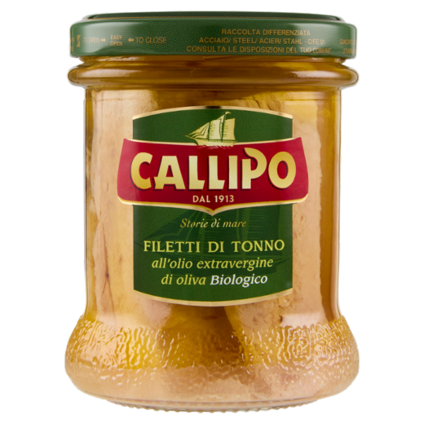 Callipo Filetti di Tonno all'olio extravergine di oliva biologico 176 g
