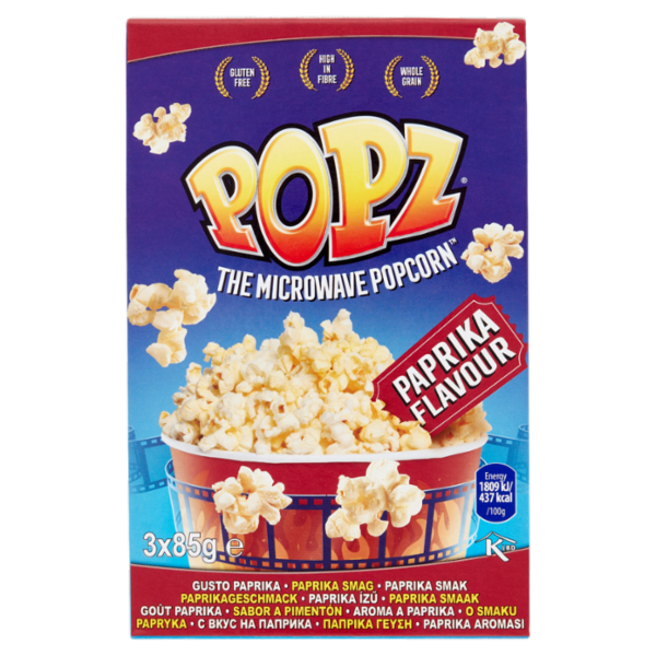 Popz the Microwave Popcorn Gusto Paprika 3 x 85 g