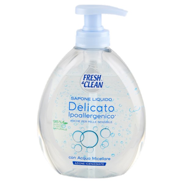Fresh & Clean Sapone Liquido Delicato Ipoallergenico* con Acqua Micellare 300 ml