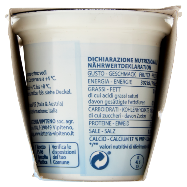 Sterzing Vipiteno 0,1% Grassi Yogurt Magro Bianco 2 x 125 g