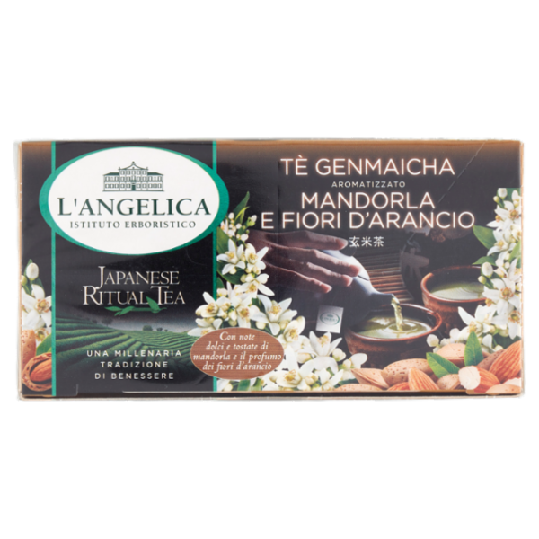 L'Angelica Japanese Ritual Tea Tè Genmaicha Aromatizzato Mandorla e Fiori d'Arancio 15 Filtri 22,5 g
