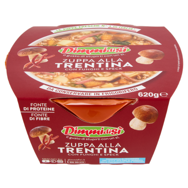 DimmidiSì Zuppa alla Trentina con Funghi e Speck 620 g