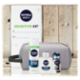 Nivea Men Sensitive Kit Schiuma da Barba 200 ml + Dopobarba 100 ml + Deodorante 50 ml + Travel Bag