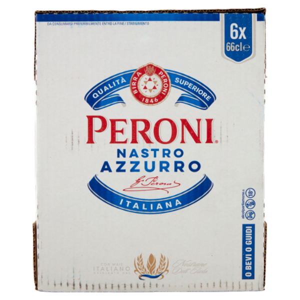 Peroni Nastro Azzurro Birra 6 x 66 cl