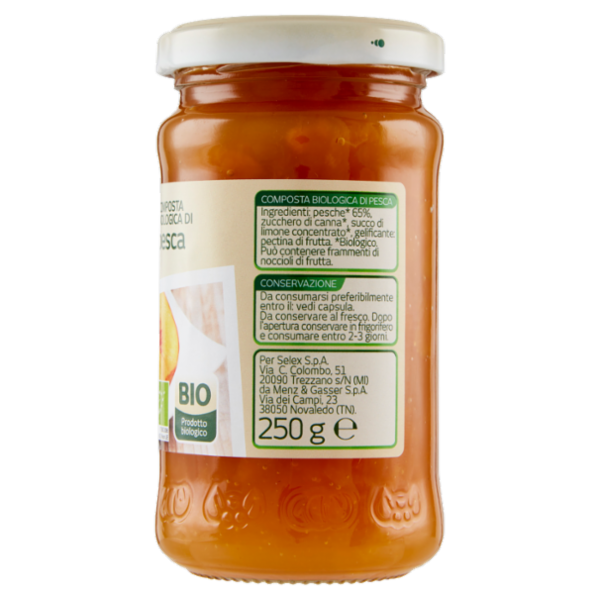 Selex Natura Chiama Composta di Pesche Biologica 250 g