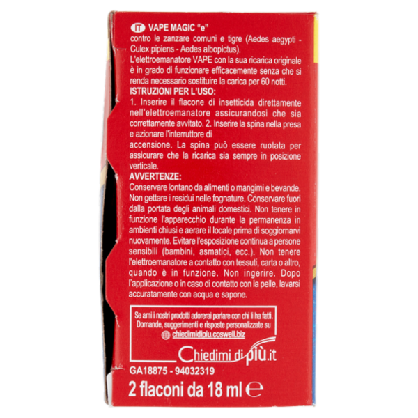 VAPE Liquido Classic Ricarica 2 x 18 ml