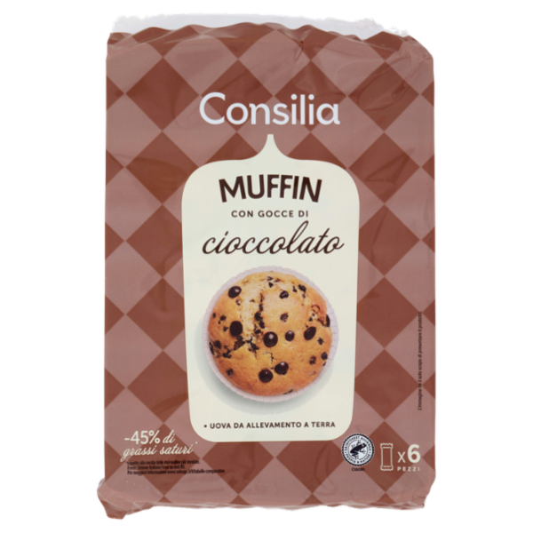 Consilia Muffin con Gocce di Cioccolato 6x42 g