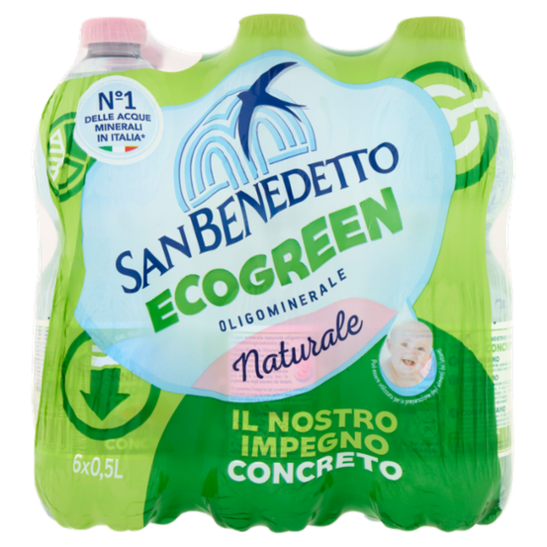 San Benedetto Acqua Naturale Fonte del Pollino Ecogreen 6 x 0,5L