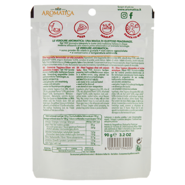 Aromatica Olive Taggiasche denocciolate con Erbe Italiane 90 g