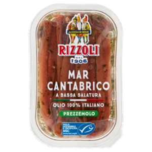 Rizzoli Filetti Di Alici Del Mar Cantabrico a Bassa Salatura Prezzemolo 70 g