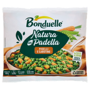 Bonduelle Natura In Padella Piselli e Carotine Surgelato 450 g