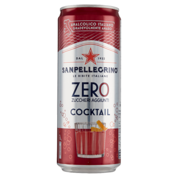 SANPELLEGRINO Cocktail Zero Zuccheri Aggiunti, Lattina 33 cl