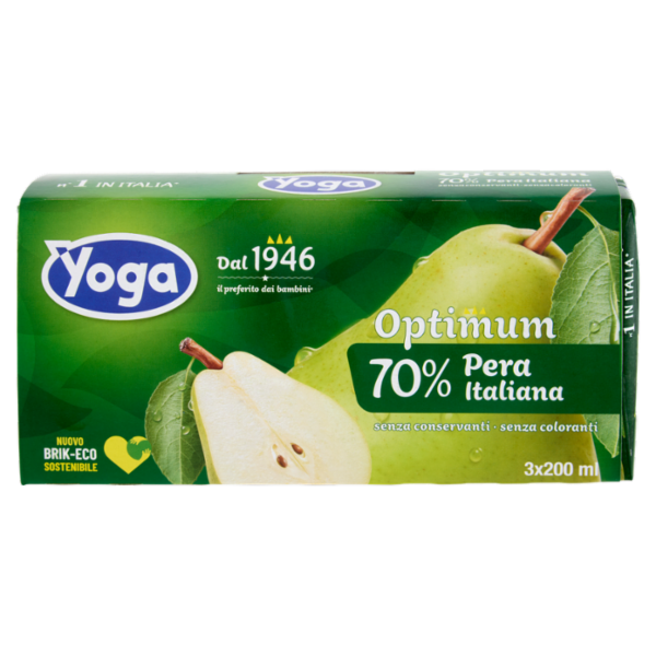 Yoga Optimum 70% Pera Italiana 3 x 200 ml