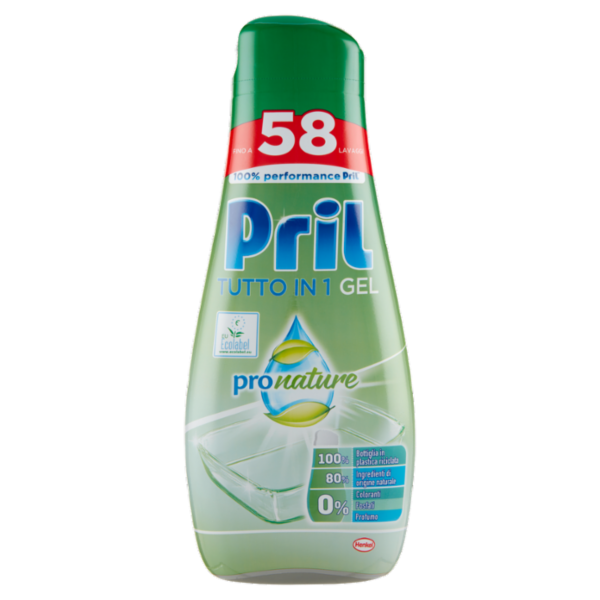PRIL All in 1 Gel Green 928ml ProNature 58 lav.
